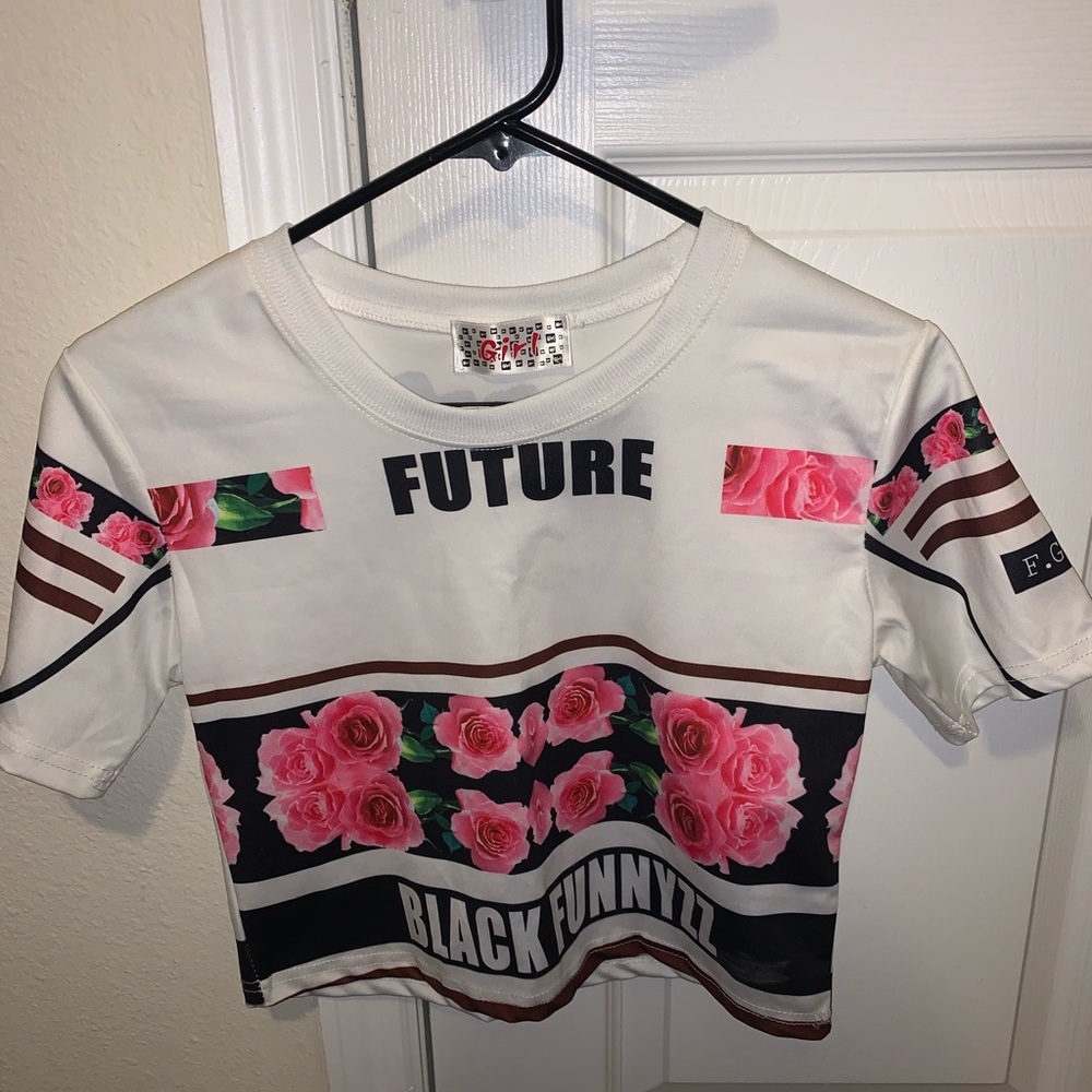 Girl jersey crop top